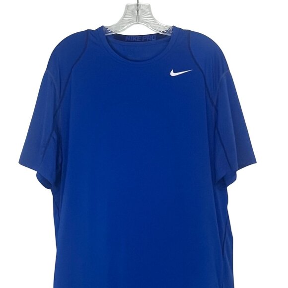 Nike Pro Athletic Training Tshirt Mens XL Blue Activewear Workout - Picture 3 of 6